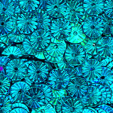 Metallic 6mm Flat Embossed Turquoise