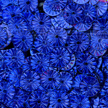 Metallic 6mm Flat Embossed Cobalt Blue 50 Grams