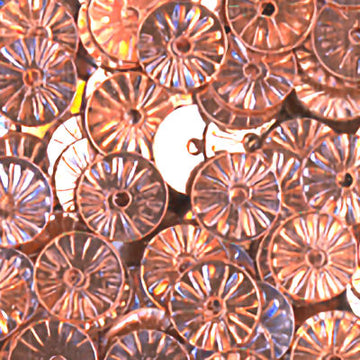Metallic 6mm Flat Embossed Pale Peach