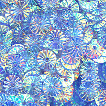 6mm Flat Embossed Crystal Iris Skyline 50 Grams