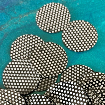 20mm Paillette Black with White Polka Dots 50-gram bag