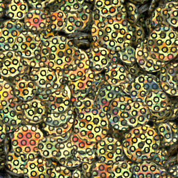 Confetti Hologram Gold Leopard