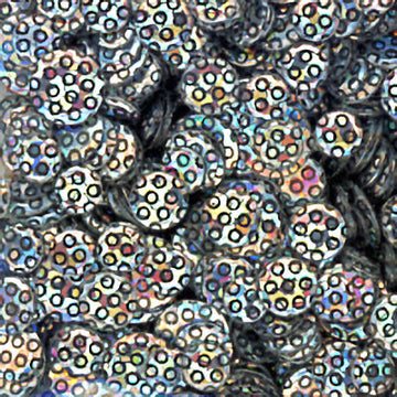 Confetti Hologram Silver Leopard