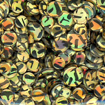 Confetti Hologram Gold Animal Print