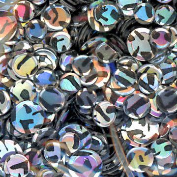 Confetti Hologram Silver Animal Print