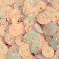 6mm Flat Embossed Opalescent Jasmine