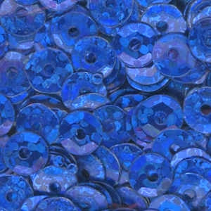 4mm Slightly Cupped Hologram Cobalt Blue