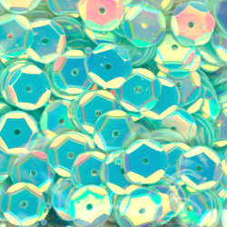 10mm Slightly Cupped Crystal Opaque Jade Isle