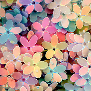 10mm Cupped Opalescent Flower Mix