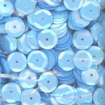 8mm Slightly Cupped Satin Light Powder Blue 50 Grams