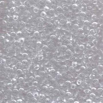 8/0 Miyuki Clear Crystal 22-gram tube