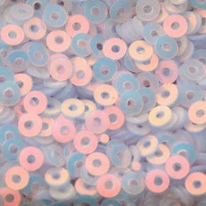 3mm Flat Opalescent White Opal 50 grams