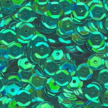 6mm Slightly Cupped Metallic Green 50 grams
