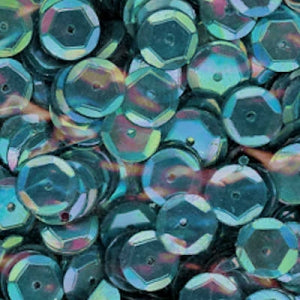 8mm Slightly Cupped Iridescent Wild Peacock 50 Grams