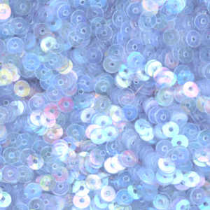 4mm Flat Iridescent Pale Cornflower Blue 50 Grams