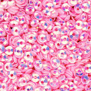 3mm Fully Cupped Crystal Opaque Powderpuff Pink