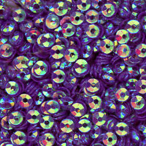 3mm Fully Cupped Crystal Opaque Ultraviolet