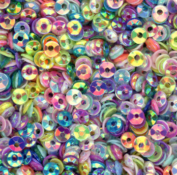 3mm Fully Cupped Crystal Opaque Mix