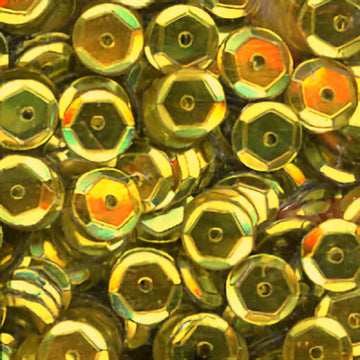 6mm Slightly Cupped Metallic Laser Lemon 50 grams