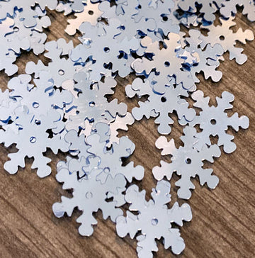 15mm Snowflake Metallic Cool Water Blue 50 grams