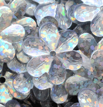 15mm Flower Hologram Silver 100 Grams
