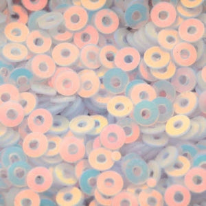 4mm Flat Opalescent White Opal 50 grams