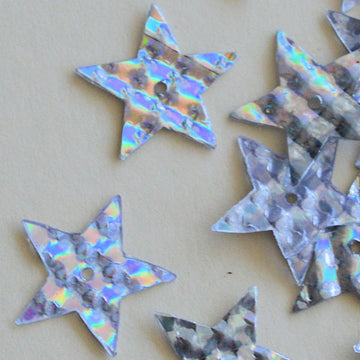 15mm Embossed Stars- 50 grams