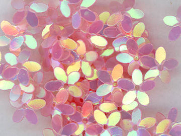 10mm Fully Cupped Flower Rainbow Pearl Charmed 50 Grams