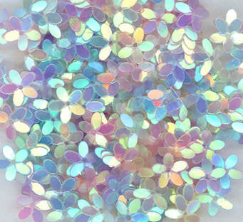 10mm Fully Cupped Flower Rainbow Pearl Mix 50 Grams