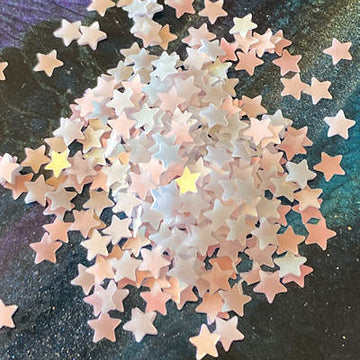 NO HOLE 5mm Star Opalescent White 50 grams