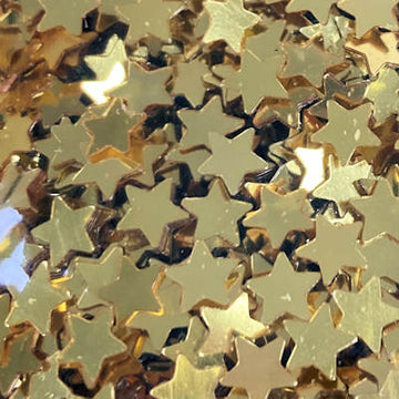NO HOLE 5mm Star Metallic Gold 50 grams