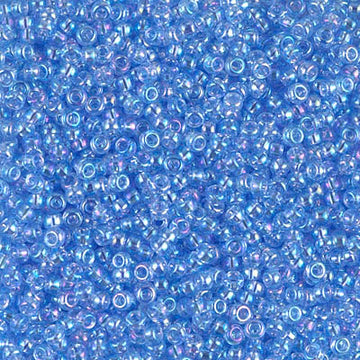 11/0 Miyuki Transparent Lt. Sapphire AB 24-gram tube