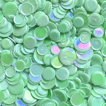 Opaque Iridescent Confetti Lt. Leaf Green 100 Grams