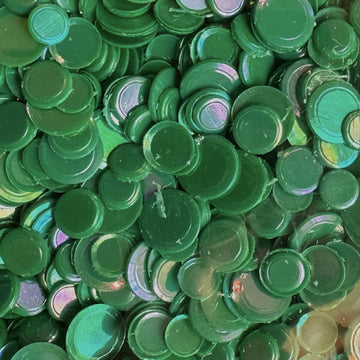 Opaque Iridescent Confetti Christmas Green