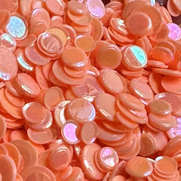 Opaque Iridescent Confetti Peach