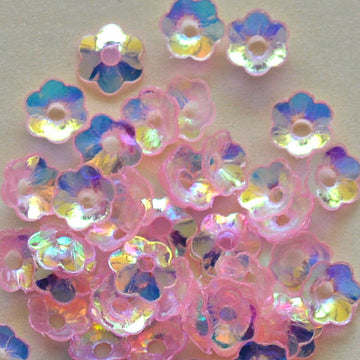 4mm Cupped Flower Crystal Iris Ballerina Pink 50 grams