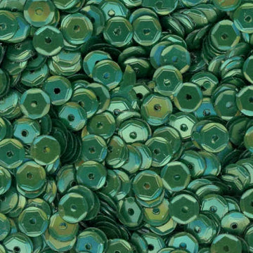 5mm Slightly Cupped Satin Emerald Green 50 Grams