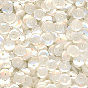 5mm Slightly Cupped Opaque Ivory Moonlight 50 grams