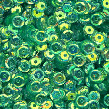 5mm Slightly Cupped Crystal Iris Tidal Teal 50 Grams