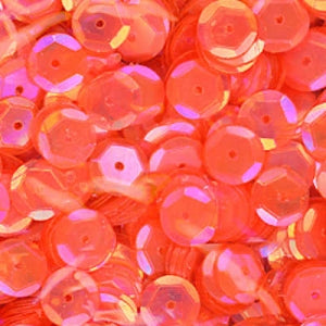 8mm Slightly Cupped Iridescent Orange 50 Grams
