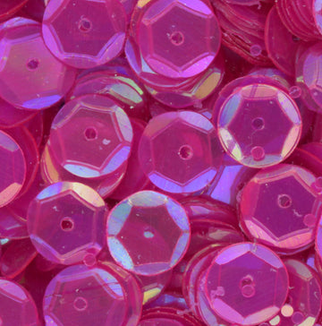 8mm Slightly Cupped Iridescent Fuchsia Rose 50 Grams