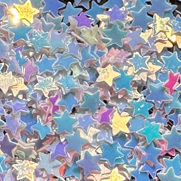 NO HOLE 5mm Star Crystal Opaque White 50 grams