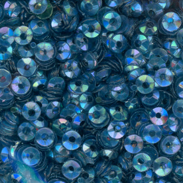 3mm Fully Cupped Iridescent Wild Peacock 50 Grams