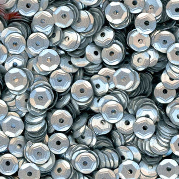 5mm Slightly Cupped Satin Silver 50 Grams