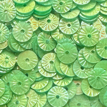 6mm Flat Embossed Opalescent Sprout 50 grams