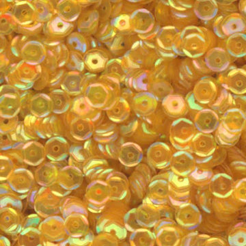 5mm Slightly Cupped Iridescent Golden Yellow 50 Grams