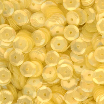 6mm Slightly Cupped Satin Pale Yellow 50 Grams
