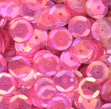 8mm Slightly Cupped Iridescent Dark Pink 50 Grams