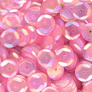 8mm Slightly Cupped Iridescent Medium Pink 50 Grams