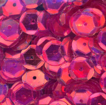 10mm Slightly Cupped Crystal Iris Fandango Pink 50 Grams